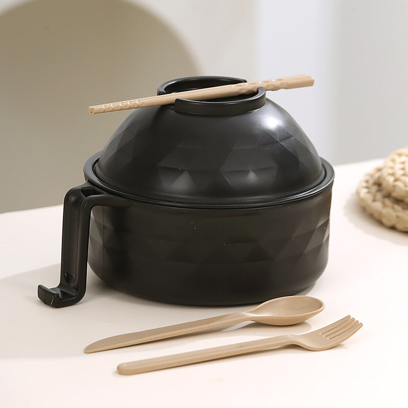 6PCS Microwave Ramen Bowl Set with Lid, Handle & Chopsticks
