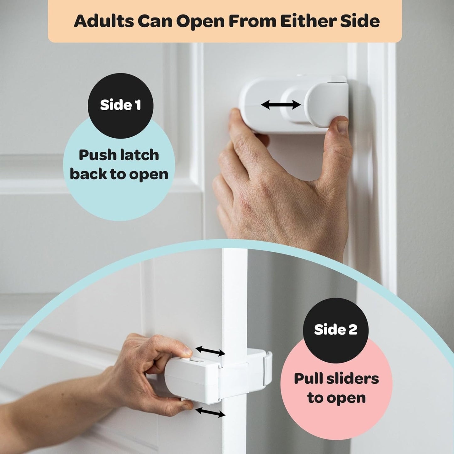 Childproof Safety Lock for Interior Doors – Easy Install Child Safety Door Lock