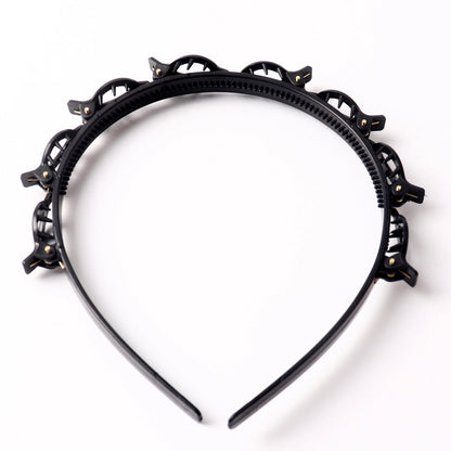 2PCS Hair Styling Headband with Built-In Clips