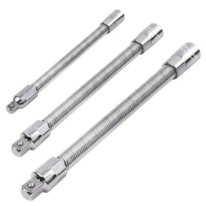 1/2 Inch 35cm Flexible Socket Ratchet Wrench Extension Set – Bendable Shaft Connecting Rod for Automotive Repair, Home Maintenance & Tight-Space Applications