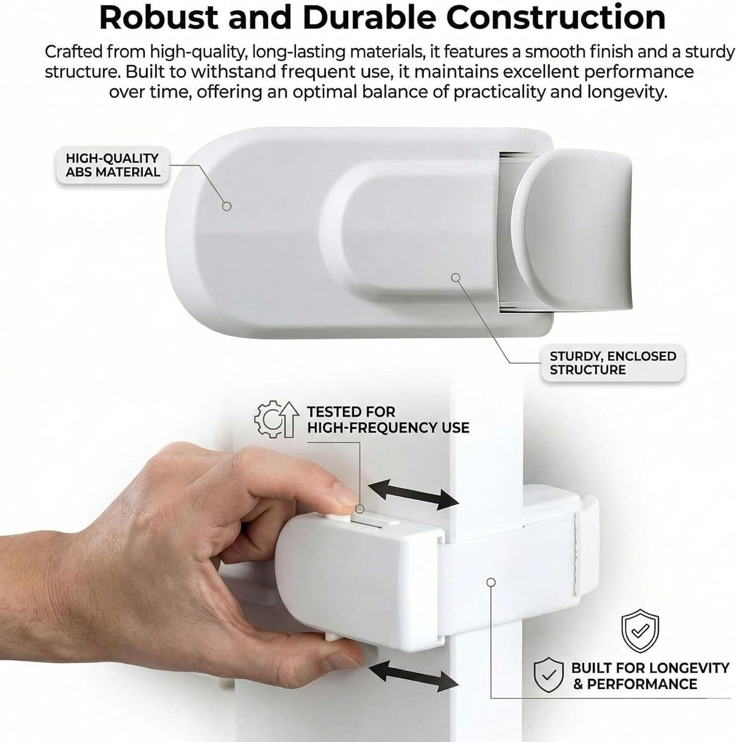 Childproof Safety Lock for Interior Doors – Easy Install Child Safety Door Lock