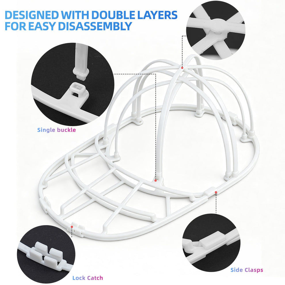Hat Washing Cage With Shape Protector & Zipper Mesh Bag(2PCS)