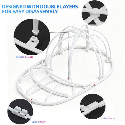 Hat Washing Cage With Shape Protector & Zipper Mesh Bag(2PCS)
