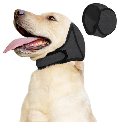 Hund Beruhigungs-Ohrenwickel-Kapuze, weiche, wasserdichte, geräuschreduzierende Ohrenschützer für Baden, Fellpflege, Reisen, Feuerwerk und alltäglichen Komfort