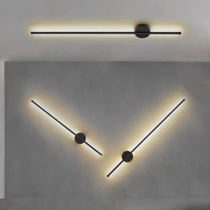 24" Rechargeable Battery Operated Wall Sconce – Modern Gold Wall Light with Remote Control & 360° Rotation