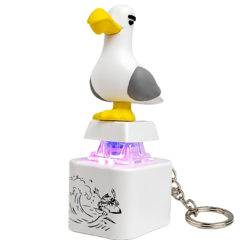 Seagull MINE! Button Keychain – Real Sound & LED Light Funny Interactive Gift