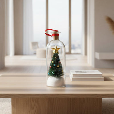 🎄 Aufnehmbare Weihnachtsbaum-Flaschenpost – Personalisiertes Weihnachtsgeschenk
