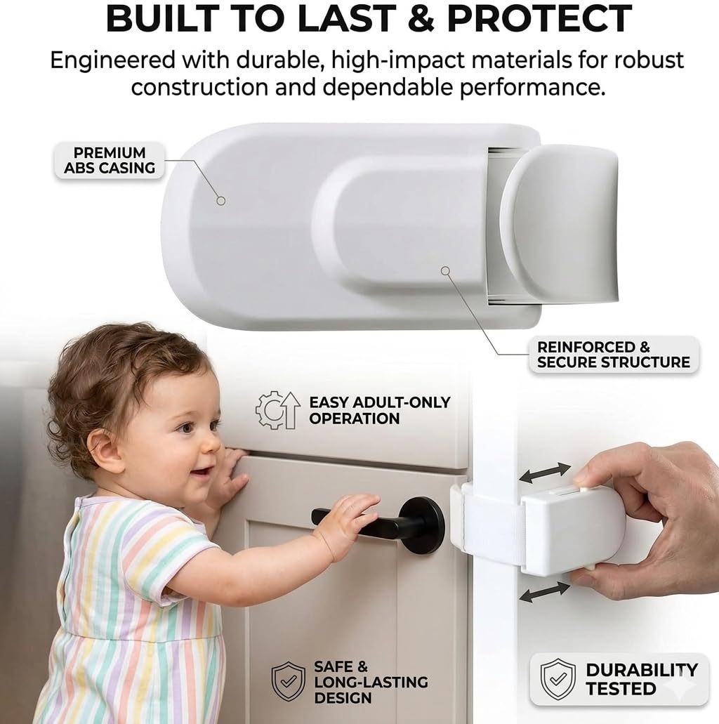 Childproof Safety Lock for Interior Doors – Easy Install Child Safety Door Lock