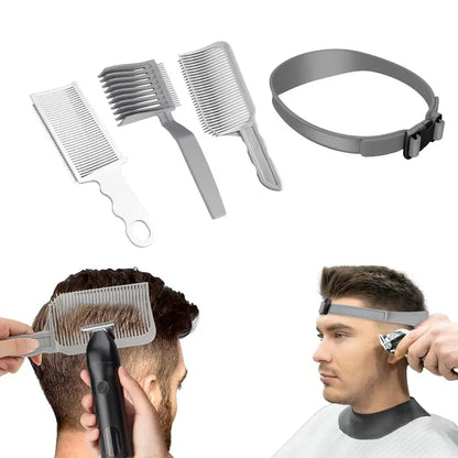 Unisex 4-Piece Hair Cutting Guide &amp; Trimming Kit