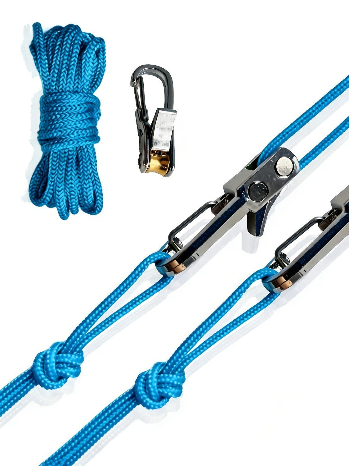 【Father's Day Gift】3PCS Retractable Buckle Rope – Adjustable Rope Roller for Camping, Boating & Everyday Outdoor Use