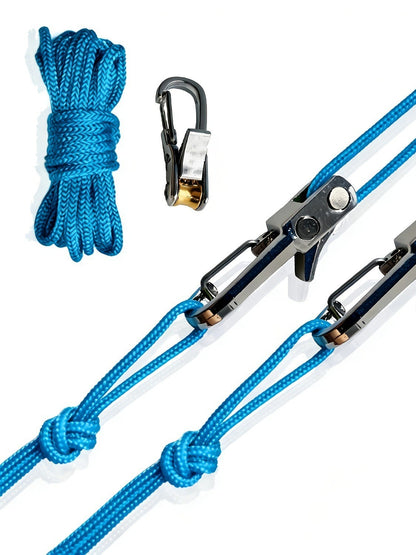 【Father's Day Gift】3PCS Retractable Buckle Rope – Adjustable Rope Roller for Camping, Boating & Everyday Outdoor Use