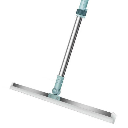 Multi-Surface Rubber Floor Sweeper with Extendable Handle – Removes Dust, Pet Hair & Water