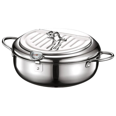 304 Stainless Steel Deep Fryer Pot With Thermometer