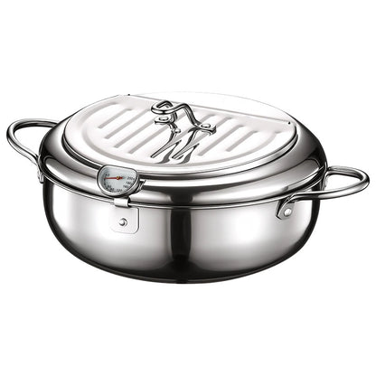 304 Stainless Steel Deep Fryer Pot With Thermometer