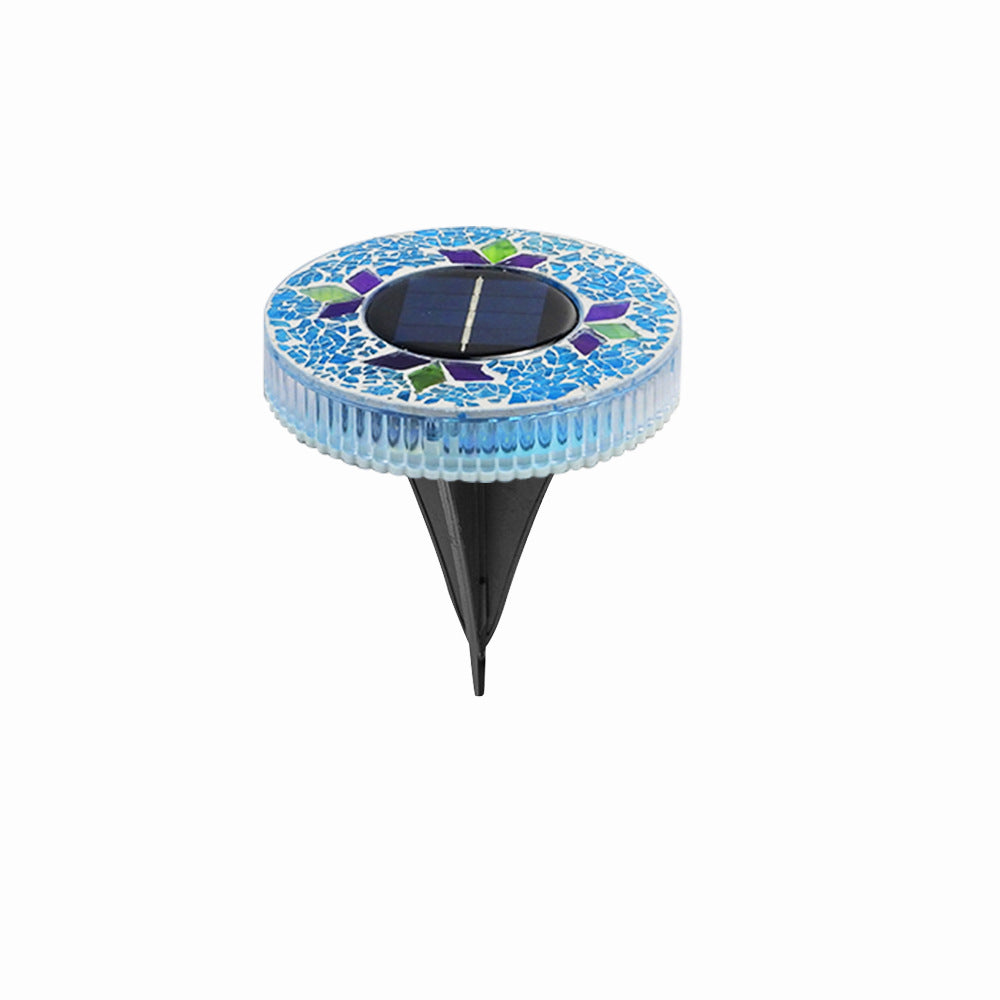 🌞 Solar Mosaic Disk Light – Waterproof Outdoor Pathway LED Light