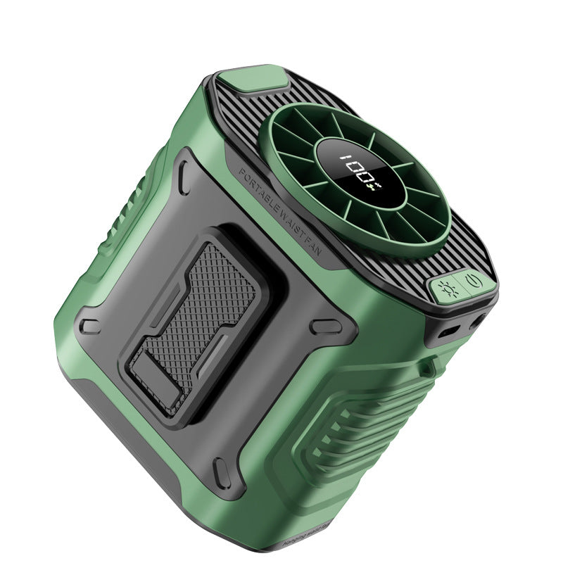 Portable Waist Fan Clip On, Wearable Personal Neck Cooling Fan with [100-Speed] Stepless Airflow