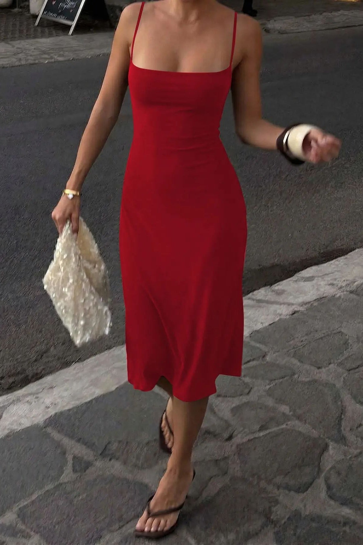Women's Bodycon Cami Midi Dress