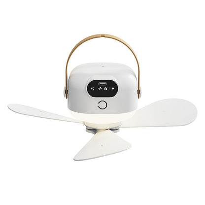 Rechargeable Portable Fan With LED Light & Remote Control