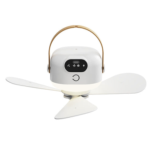 Rechargeable Portable Fan With LED Light & Remote Control