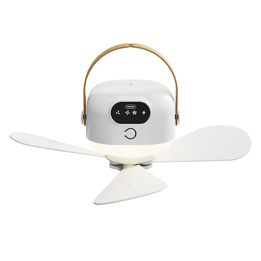 Rechargeable Portable Fan With LED Light & Remote Control