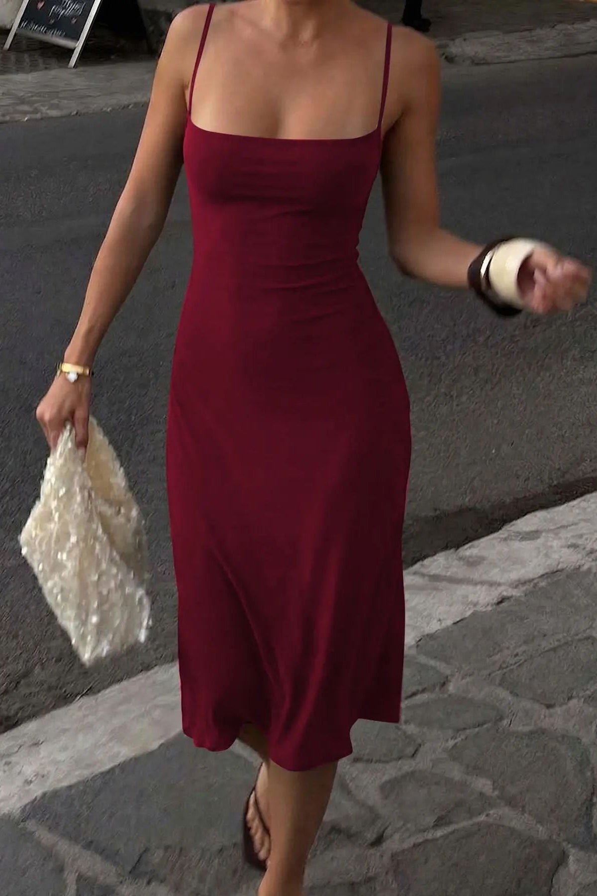 Women's Bodycon Cami Midi Dress