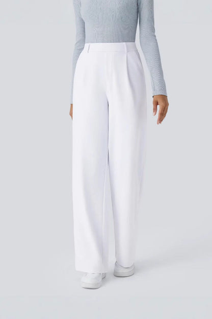 High-Waisted Stretch Straight Leg Pocket Work Pants