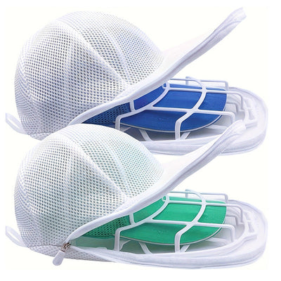 Hat Washing Cage With Shape Protector & Zipper Mesh Bag(2PCS)