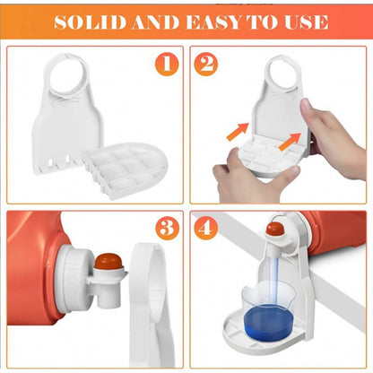 2PCS Laundry Detergent Dispenser Cup Holder with Upgraded Nozzle, Drip Tray & Easy Switch – No Mess Liquid Organizer for Laundry Room