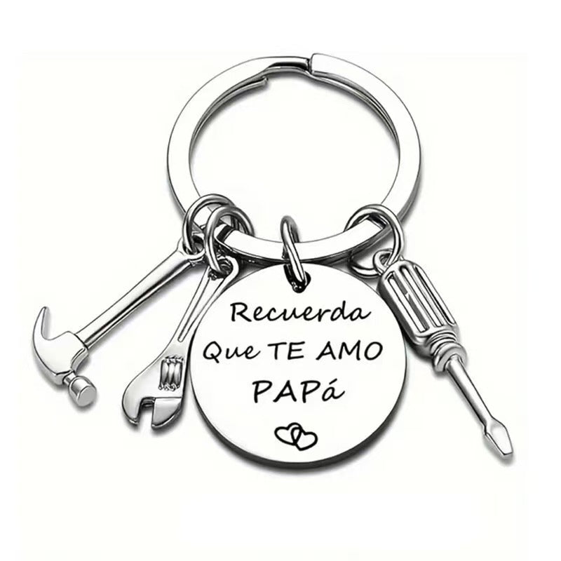 Buy 1 Get 1 FREE🔥Stainless Steel Tool Keychain – “Recuerda Que Te Amo Papa” Father’s Day Gift 2026