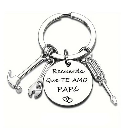 Buy 1 Get 1 FREE🔥Stainless Steel Tool Keychain – “Recuerda Que Te Amo Papa” Father’s Day Gift 2026