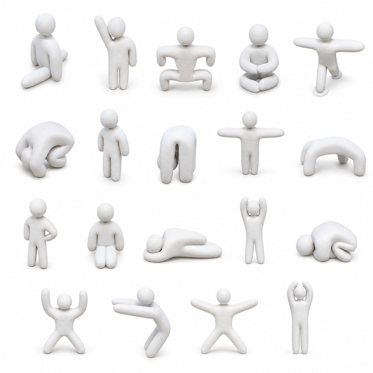 3D printed chameleon figurines