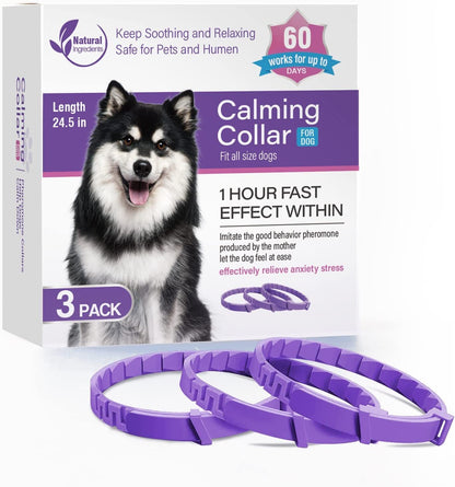 Adjustable Fresh-Scent Dog Collar Set (3 PCS) – Lightweight & Comfortable for Large Dogs