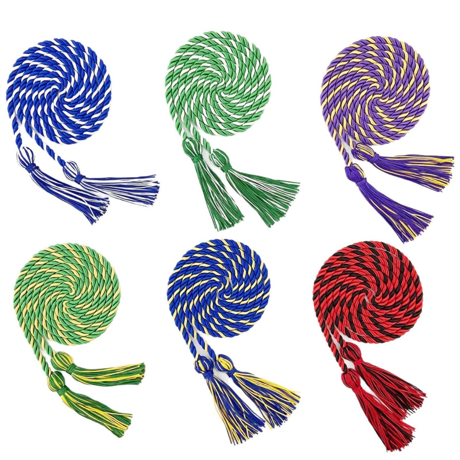 Double Color Graduation Honor Cord Lei – Braided Ribbon Graduation Necklace for Graduation Parties 🎓✨