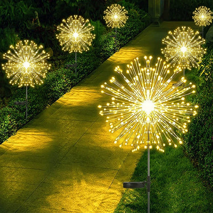 🎁2-Pack Solar Firework Lights With 8 Lighting Modes