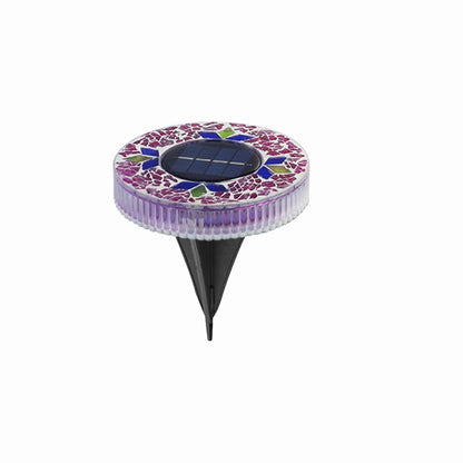 🌞 Solar Mosaic Disk Light – Waterproof Outdoor Pathway LED Light