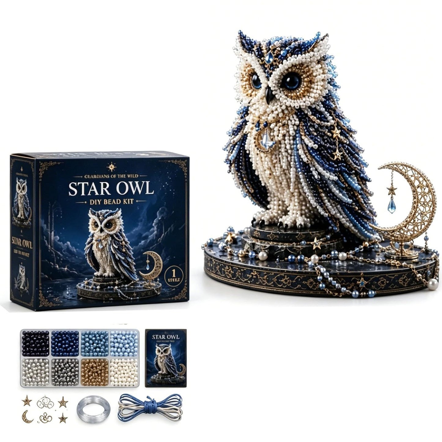 3D Guardian Animal DIY Bead Kit – Handmade Mythical Animal Craft Set for Creative Home Décor & Gifts