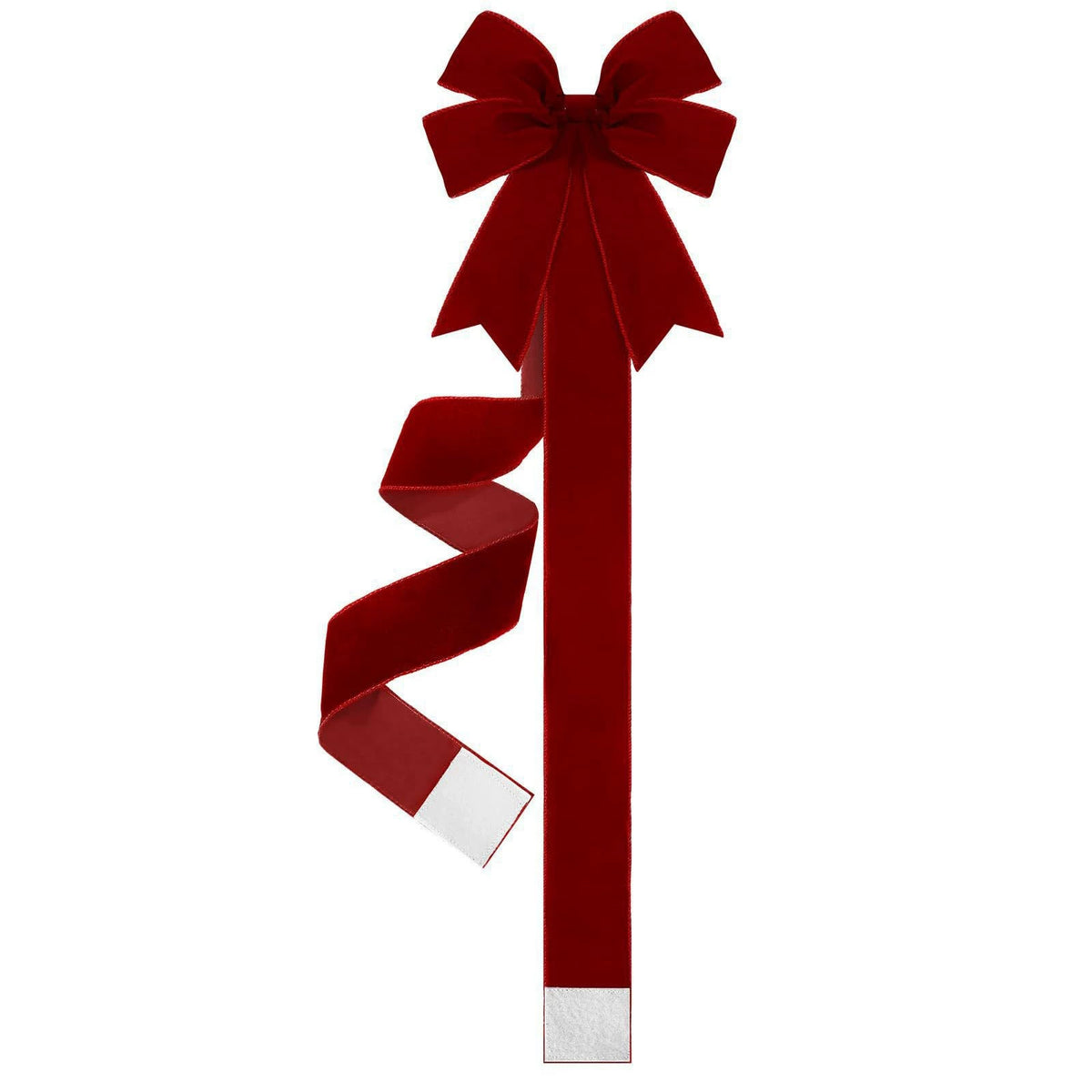 🎁Red Christmas Cabinet Bows &amp; Satin Ribbon Decorations – 4 Pack