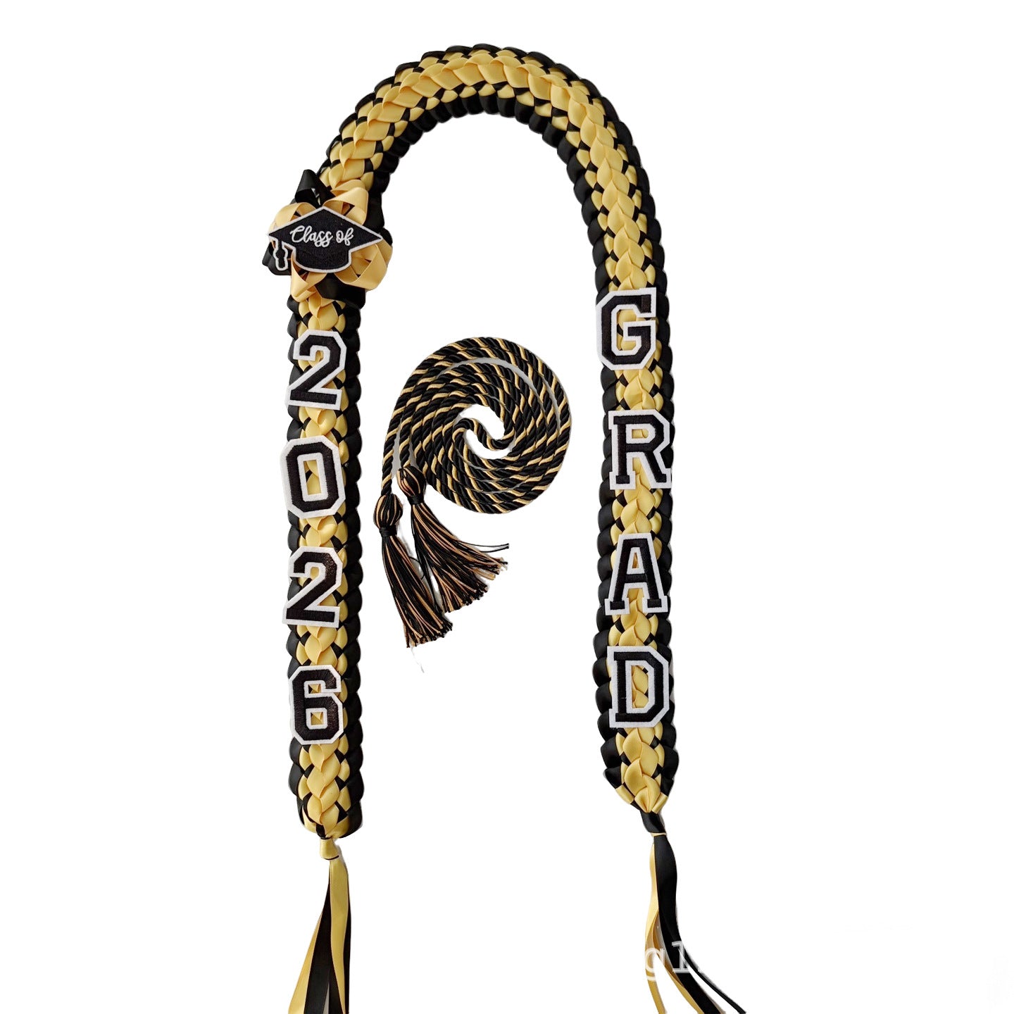 Double Color Graduation Honor Cord Lei – Braided Ribbon Graduation Necklace for Graduation Parties 🎓✨