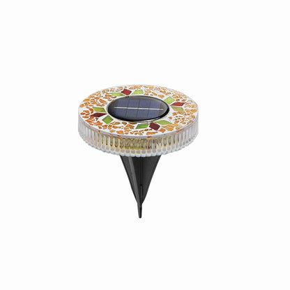 🌞 Solar Mosaic Disk Light – Waterproof Outdoor Pathway LED Light