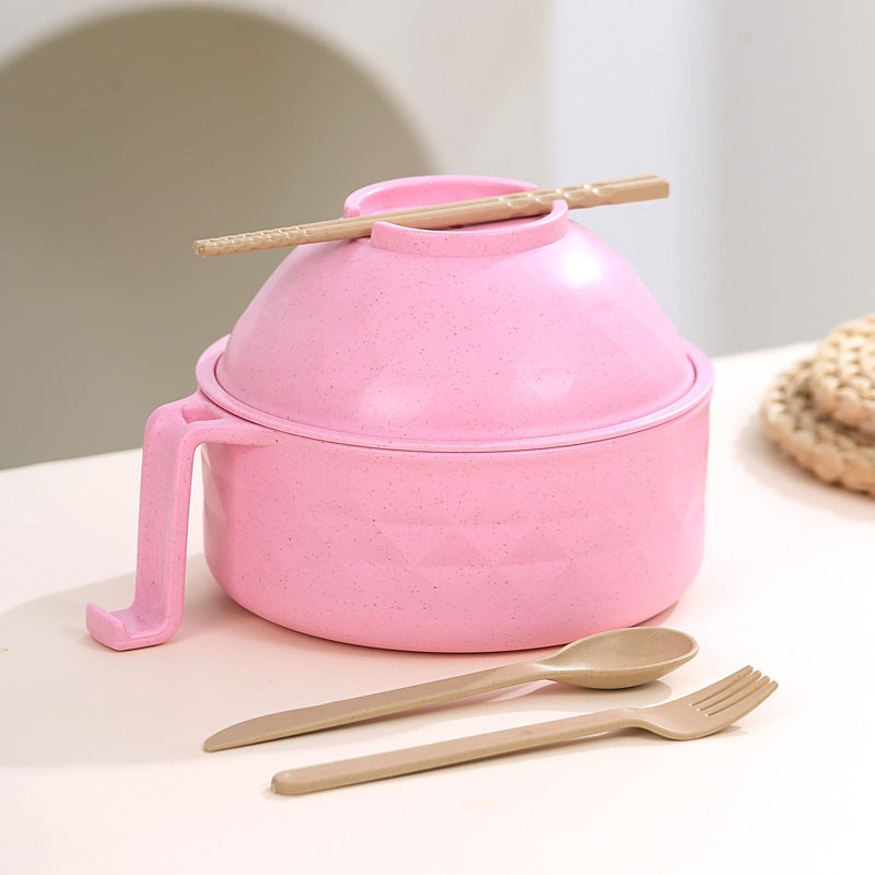 6PCS Microwave Ramen Bowl Set with Lid, Handle & Chopsticks