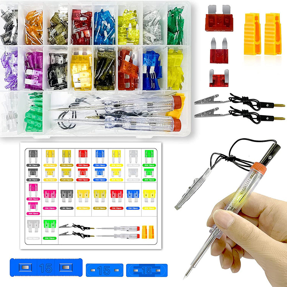306PCS Car Blade Fuse Assortment Set – Automotive Replacement Fuse Kit with Fuse Puller & Circuit Tester
