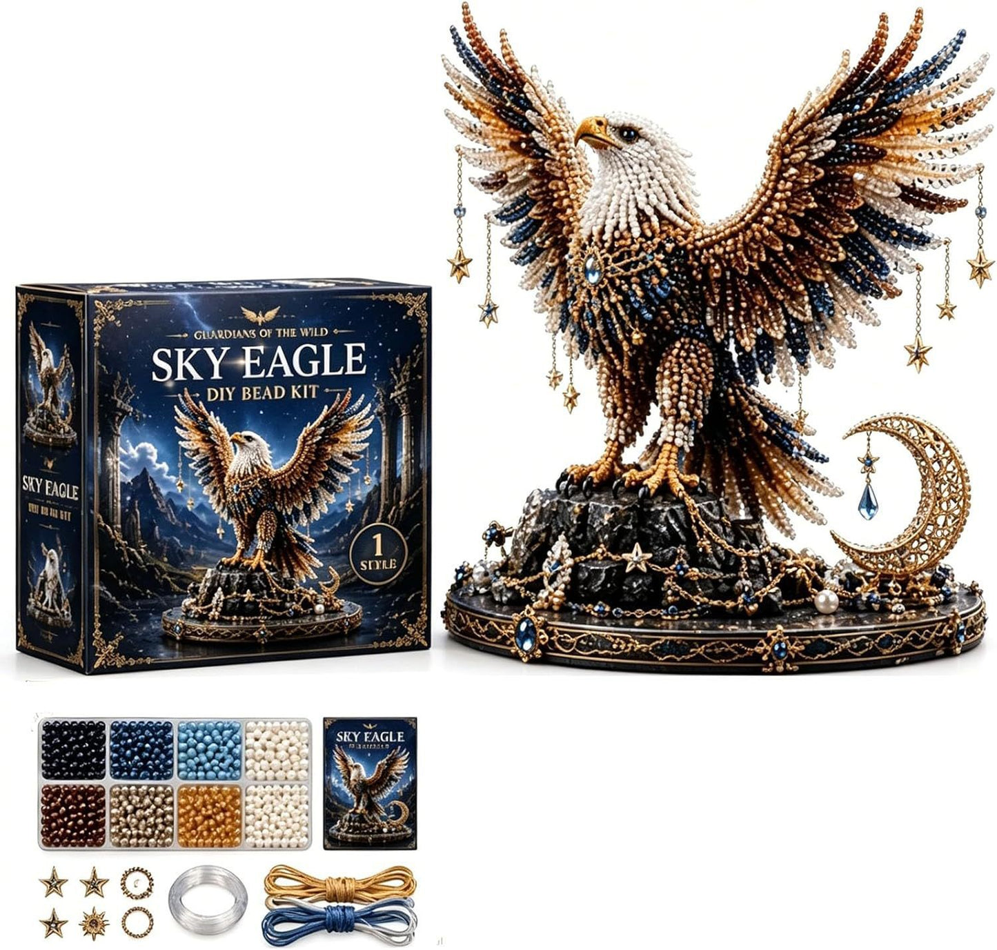 3D Guardian Animal DIY Bead Kit – Handmade Mythical Animal Craft Set for Creative Home Décor & Gifts