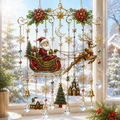Handmade Christmas Stained Glass Window Hanging