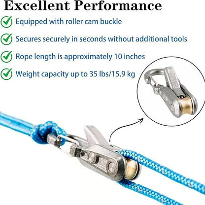 【Father's Day Gift】3PCS Retractable Buckle Rope – Adjustable Rope Roller for Camping, Boating & Everyday Outdoor Use