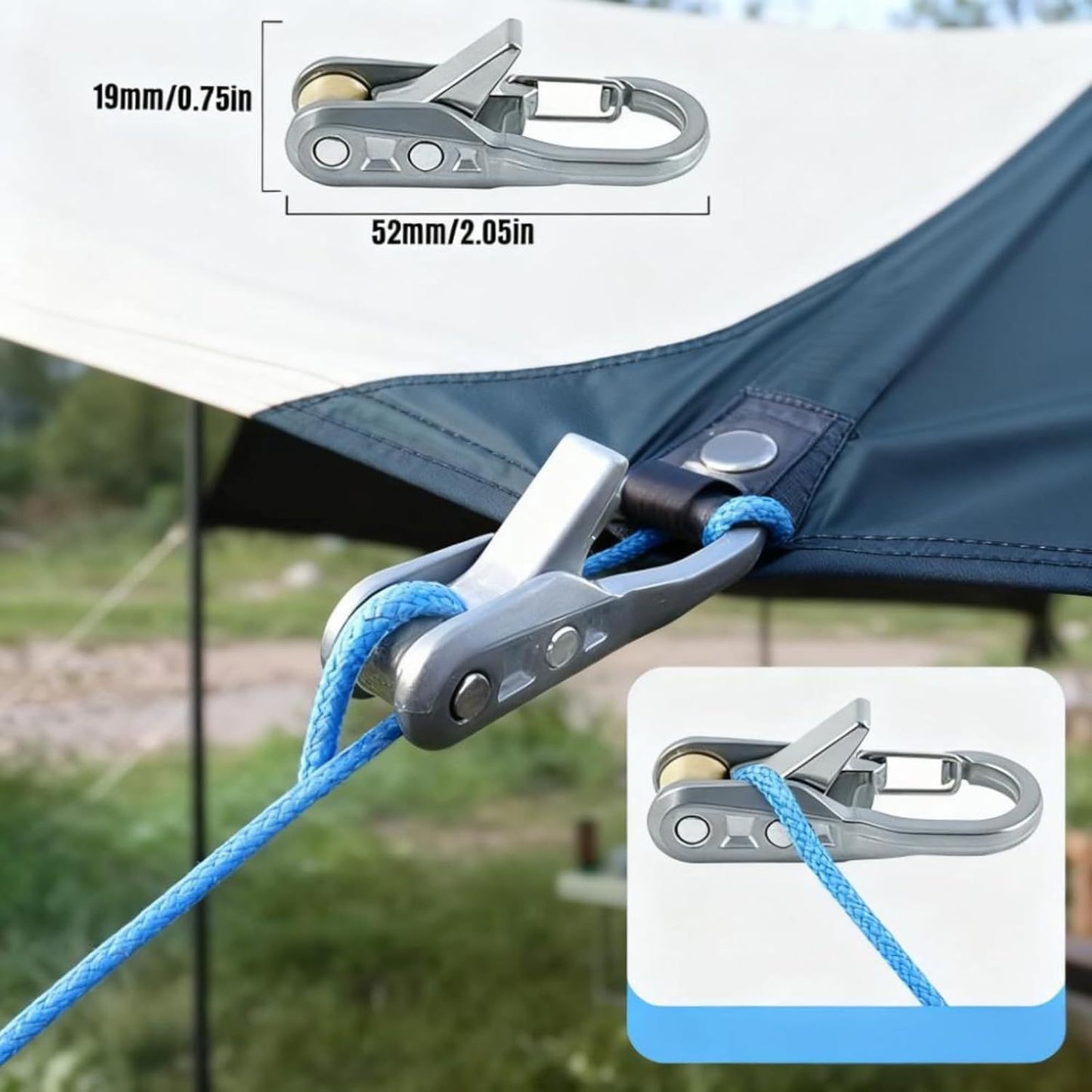 【Father's Day Gift】3PCS Retractable Buckle Rope – Adjustable Rope Roller for Camping, Boating & Everyday Outdoor Use
