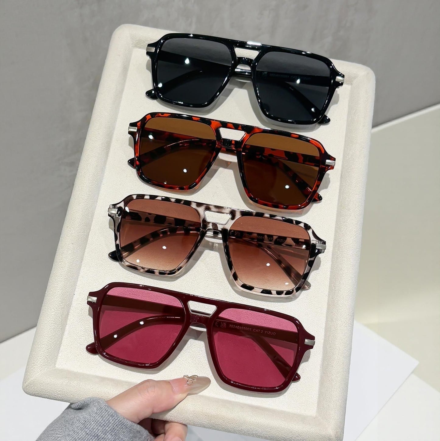4-Pack Retro Polarized Aviator Sunglasses Set