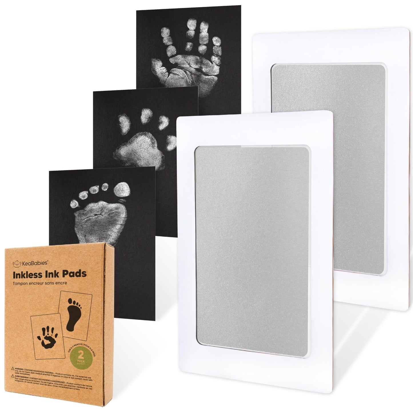 🐾 Paw Print Keepsake Kit – Clean Touch Ink Pad & Photo Frame Set