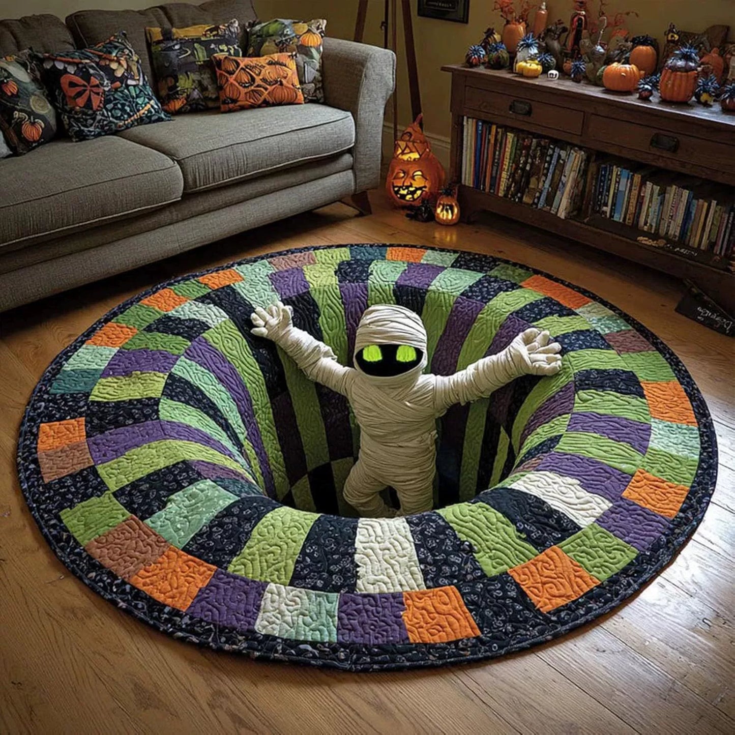 3D Halloween Illusion Rug For Spooky Spaces