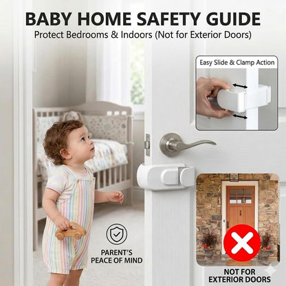 Childproof Safety Lock for Interior Doors – Easy Install Child Safety Door Lock