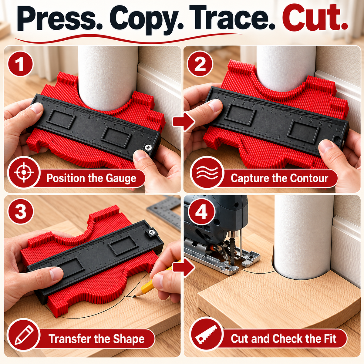❤️Contour Gauge for Woodworking and DIY Projects